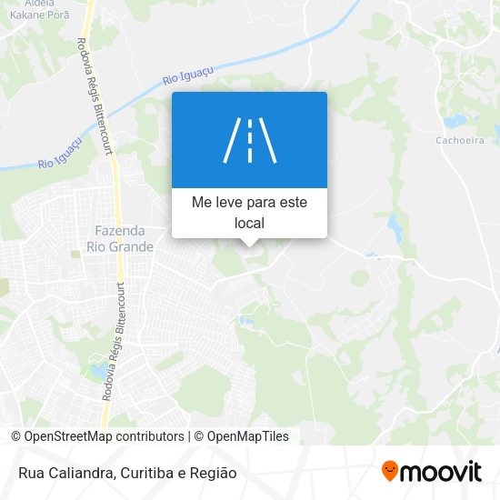 Rua Caliandra mapa