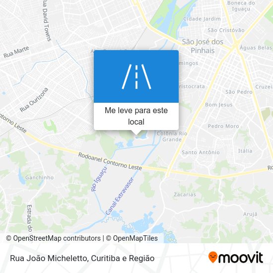 Rua João Micheletto mapa