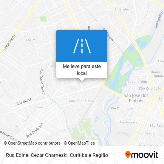 Rua Edinei Cezar Charneski mapa