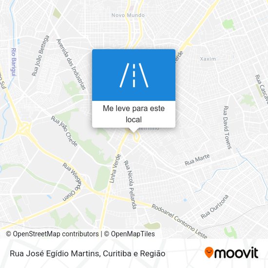 Rua José Egídio Martins mapa