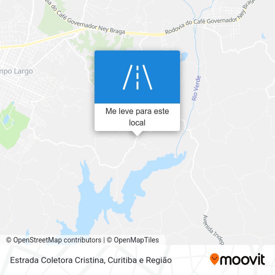 Estrada Coletora Cristina mapa