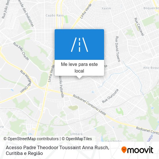 Acesso Padre Theodoor Toussaint Anna Rusch mapa