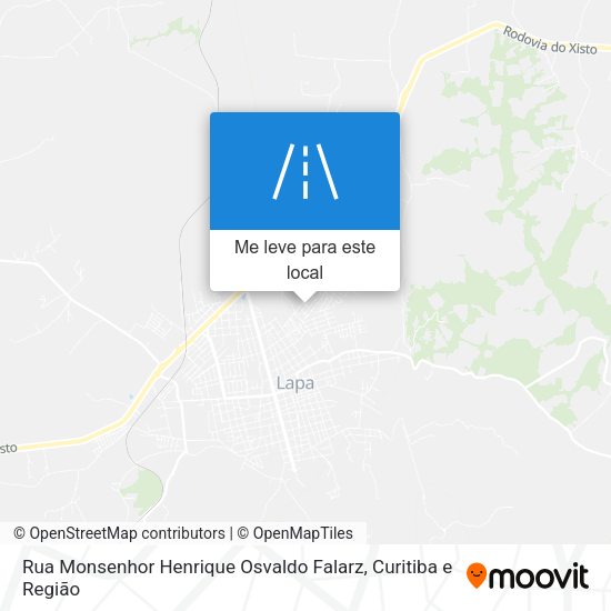 Rua Monsenhor Henrique Osvaldo Falarz mapa