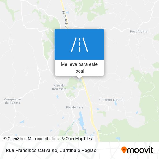 Rua Francisco Carvalho mapa