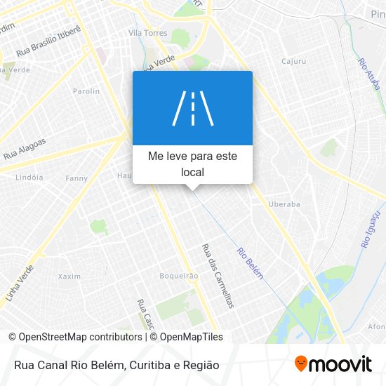 Rua Canal Rio Belém mapa