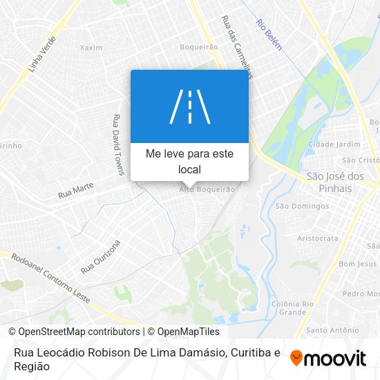 Rua Leocádio Robison De Lima Damásio mapa