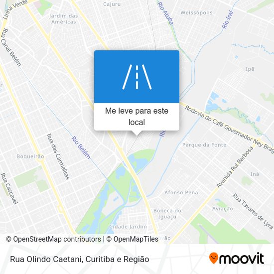 Rua Olindo Caetani mapa