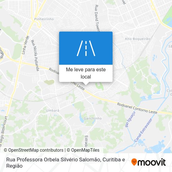 Rua Professora Orbela Silvério Salomão mapa