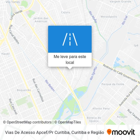 Vias De Acesso Apcef / Pr Curitiba mapa