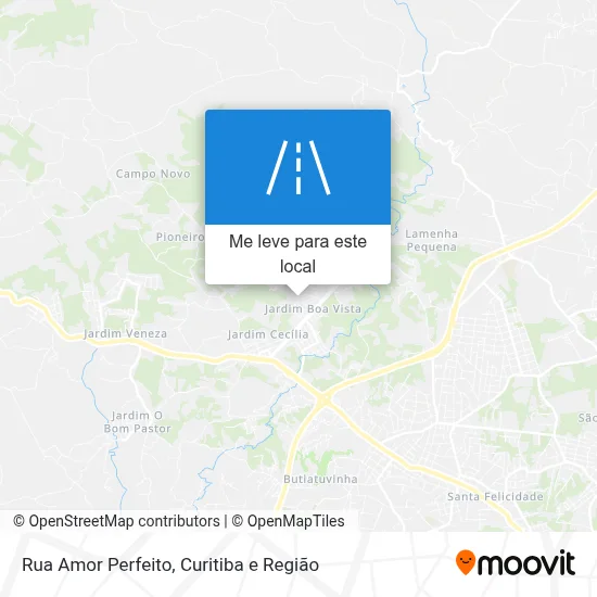 Rua Amor Perfeito mapa