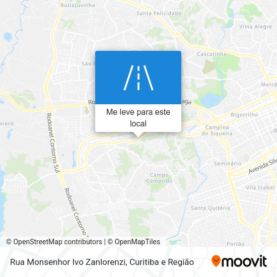 Rua Monsenhor Ivo Zanlorenzi mapa
