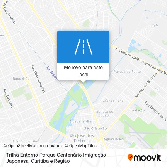 Trilha Entorno Parque Centenário Imigração Japonesa mapa