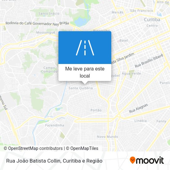 Rua João Batista Collin mapa