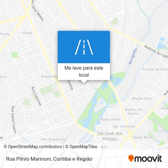 Rua Plínio Marinoni mapa