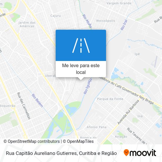 Rua Capitão Aureliano Gutierres mapa