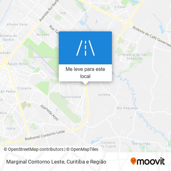 Marginal Contorno Leste mapa