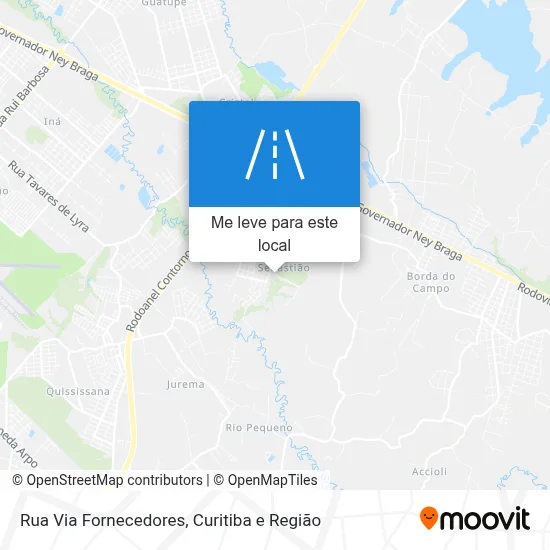 Rua Via Fornecedores mapa