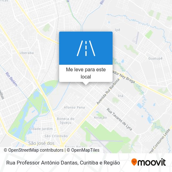 Rua Professor Antônio Dantas mapa