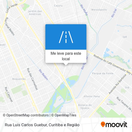 Rua Luís Carlos Guebur mapa