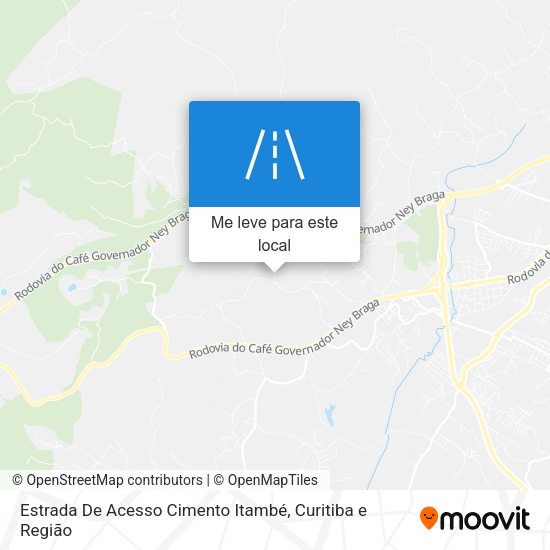 Estrada De Acesso Cimento Itambé mapa