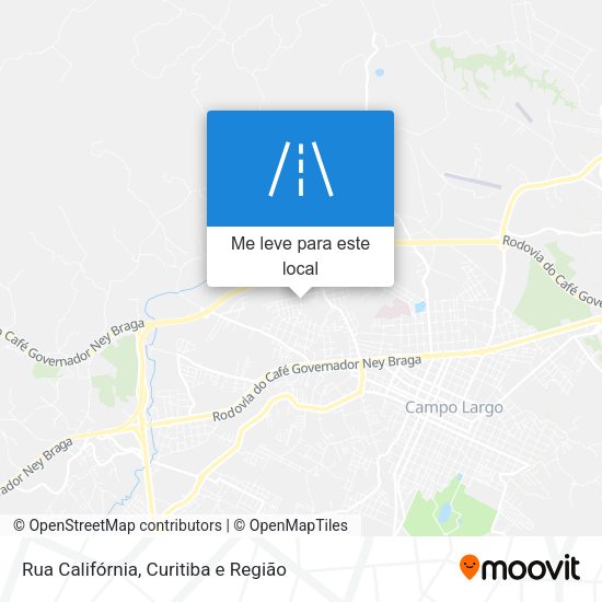 Rua Califórnia mapa