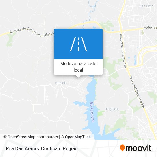 Rua Das Araras mapa