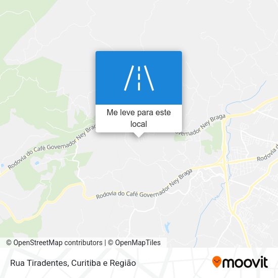 Rua Tiradentes mapa