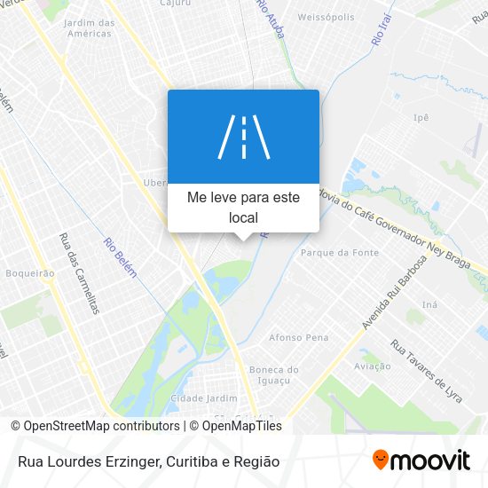 Rua Lourdes Erzinger mapa