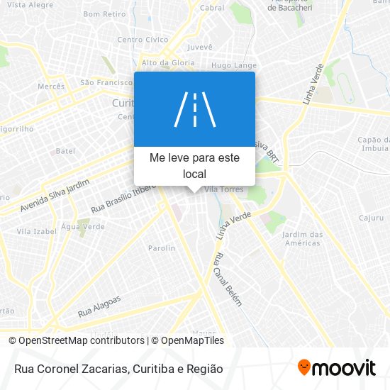 Rua Coronel Zacarias mapa