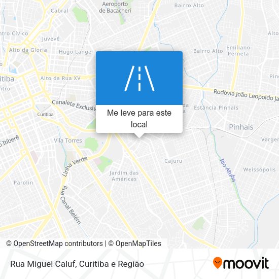 Rua Miguel Caluf mapa