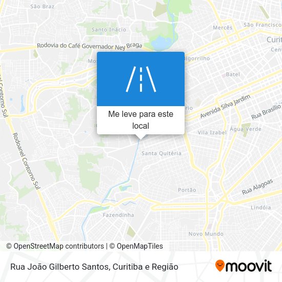 Rua João Gilberto Santos mapa