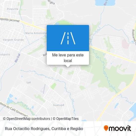 Rua Octacílio Rodrigues mapa