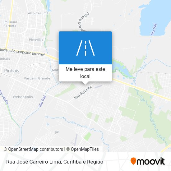 Rua José Carreiro Lima mapa