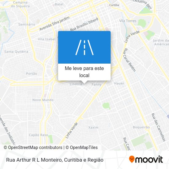 Rua Arthur R L Monteiro mapa