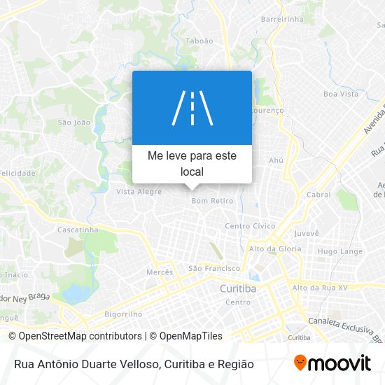 Rua Antônio Duarte Velloso mapa
