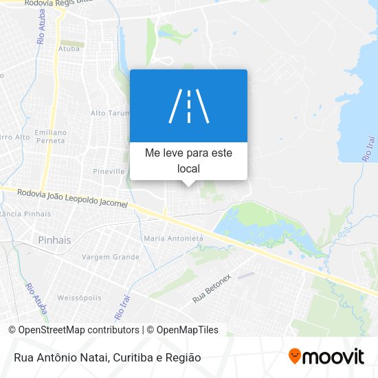 Rua Antônio Natai mapa