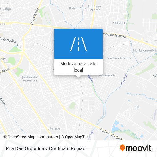 Rua Das Orquídeas mapa