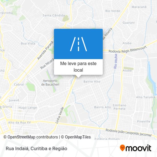 Rua Indaiá mapa