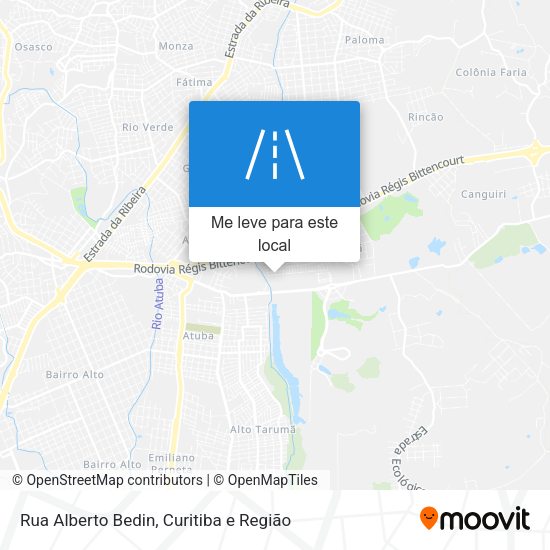 Rua Alberto Bedin mapa