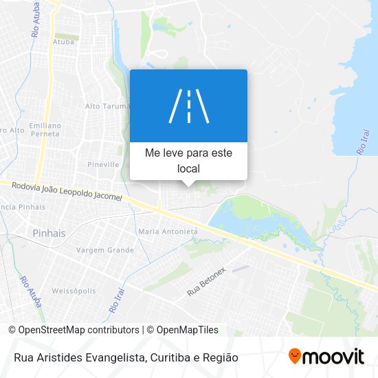 Rua Aristides Evangelista mapa