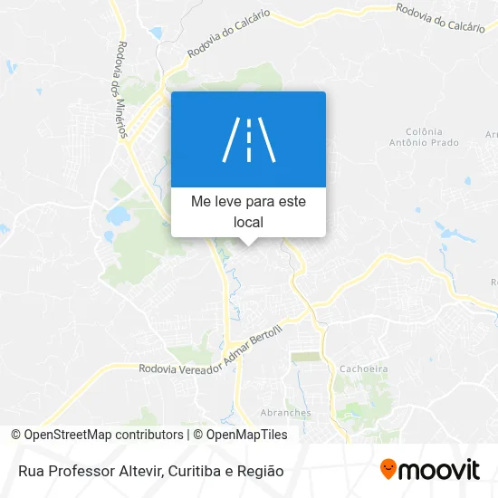 Rua Professor Altevir mapa