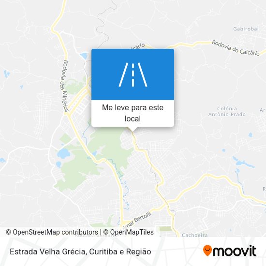Estrada Velha Grécia mapa