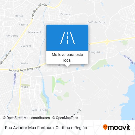 Rua Aviador Max Fontoura mapa