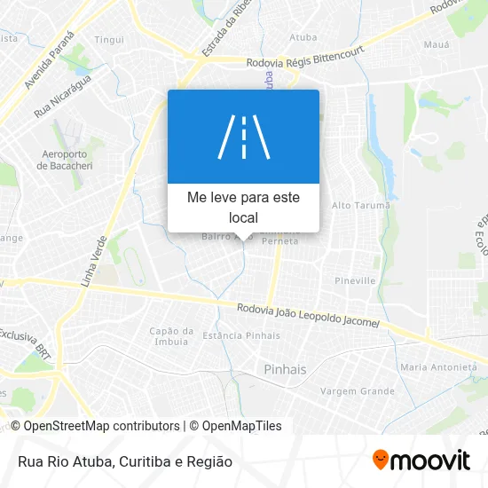 Rua Rio Atuba mapa