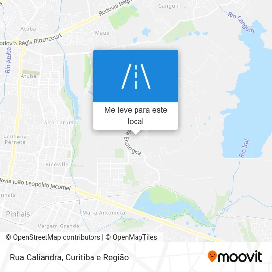 Rua Caliandra mapa