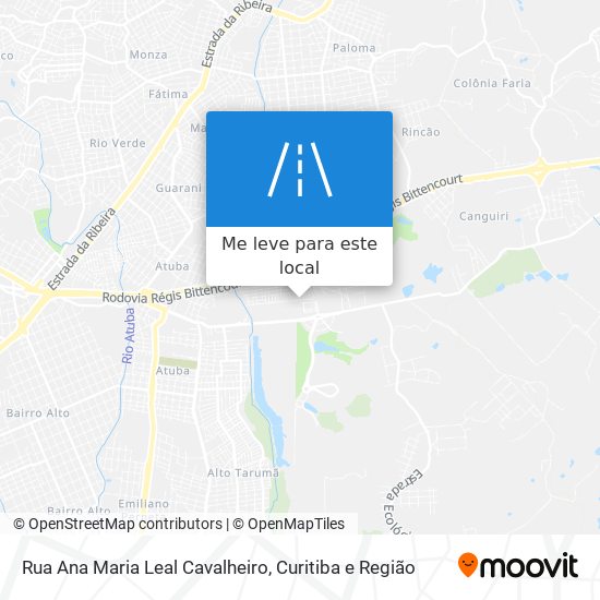 Rua Ana Maria Leal Cavalheiro mapa