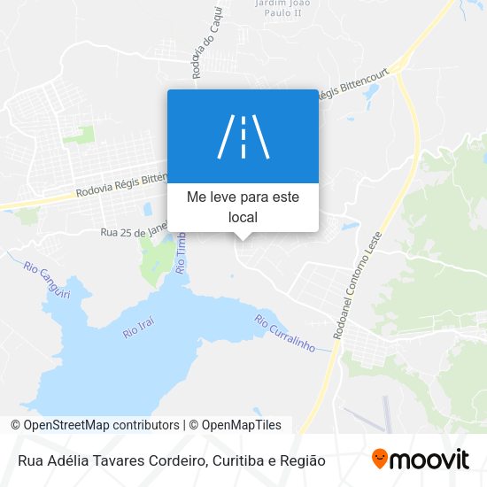Rua Adélia Tavares Cordeiro mapa