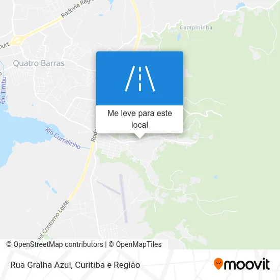 Rua Gralha Azul mapa