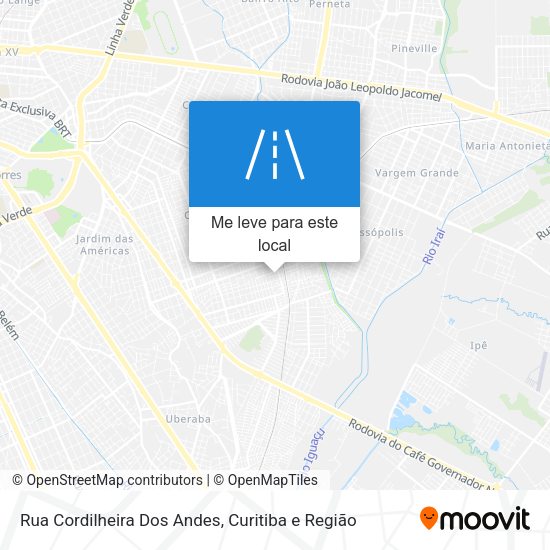 Rua Cordilheira Dos Andes mapa