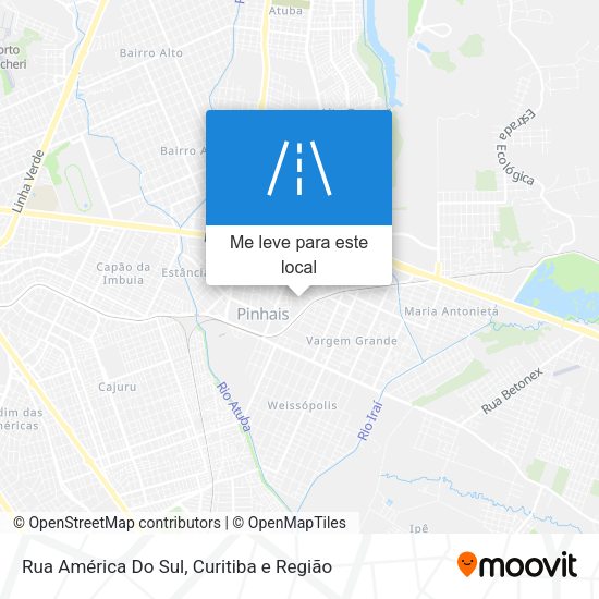Rua América Do Sul mapa